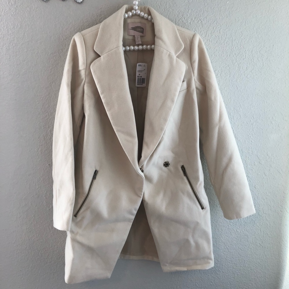 Premium F 21 off-white cream lined jacket